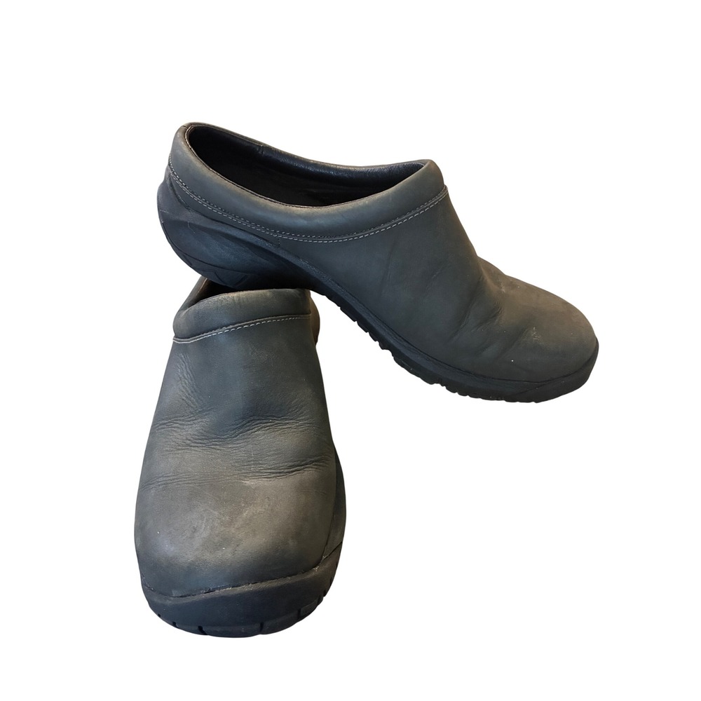 Merrell Encore Q2 Clog Women 7.5 Black Leather Slip On Comfort M Select Shoe